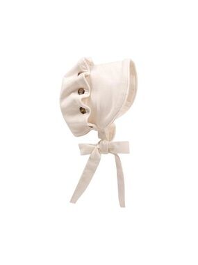 The Beaufort Bonnet Company Cream Ruffle Baby Bonnet - Size XL
